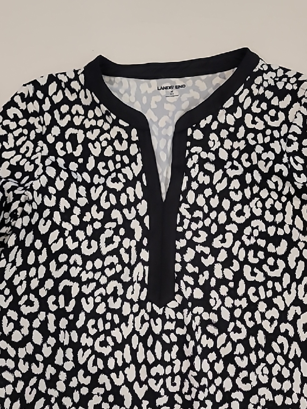 Lands' End Black and WhiteGraphic Tunic Dress - Picture 5 of 12